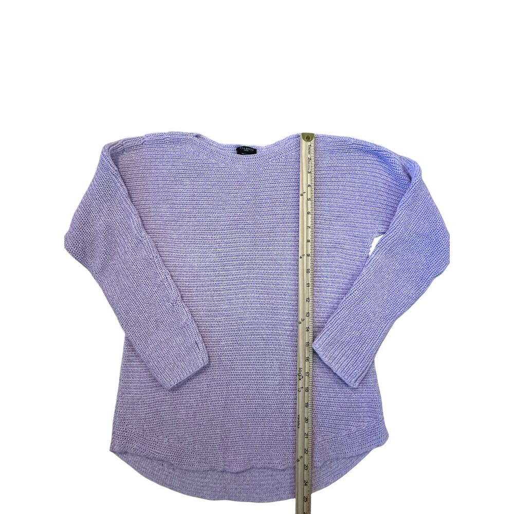 *SOLD* Talbots Lavender Petites 100% Pima Cotton Sweater Size MP ComfyChic Quiet - Picture 6 of 9